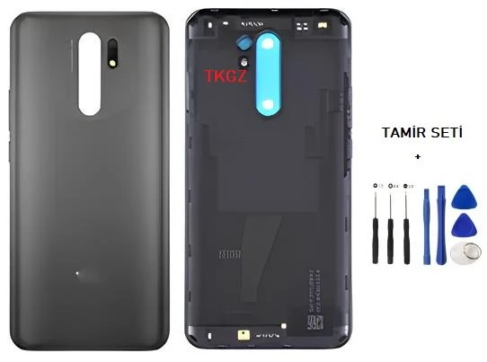Xiaomi Redmi 9 FULL Kasa Arka Kapak Yan Tuş Takımı SİYAH - TAMİR SETİ ürün görseli 1