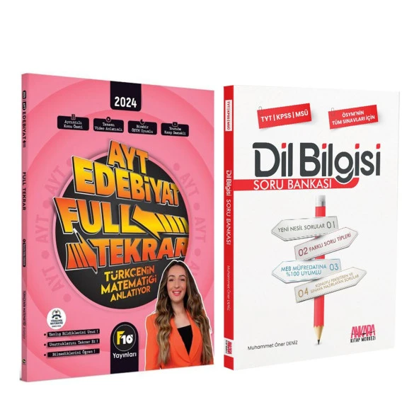 F10 AYT Edebiyat Türkçenin Matematiği Full Tekrar ve AKM Dil Bilgisi Soru Bankası Seti 2 Kitap ürün görseli 1