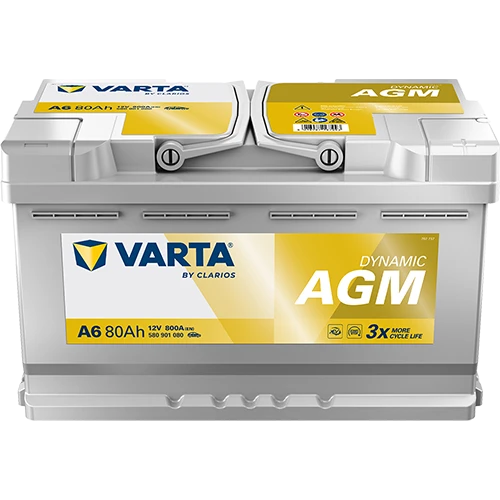 Varta Akü 12V 80 Ah Amper 800A CCA Start&Stop Dynamic AGM A6 ürün görseli 1