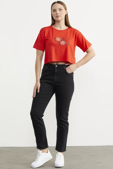 Straight Comfort Fit Jean Pantolon - Antrasit - Resim 2
