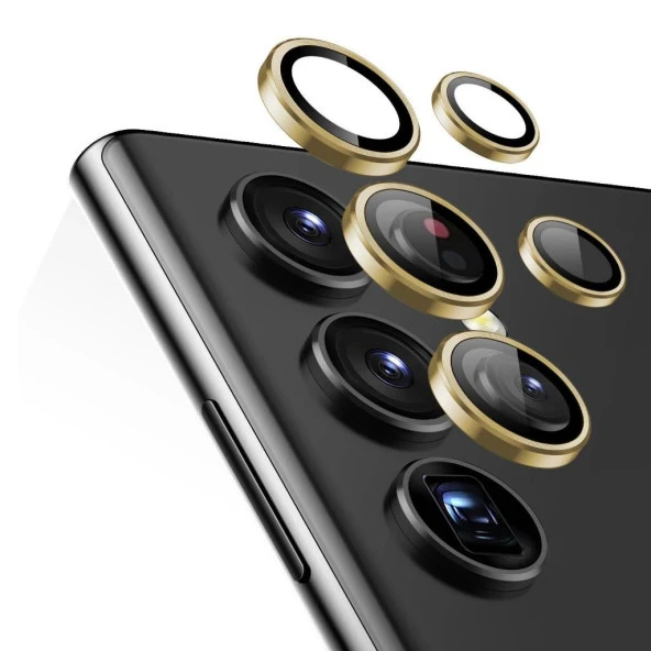 Samsung Galaxy S24 Ultra Kamera Koruyucu Gold ürün görseli 1
