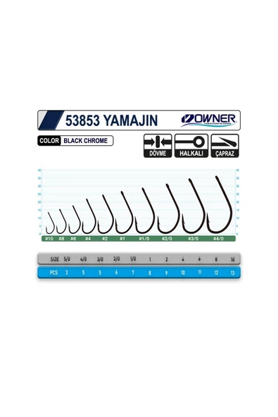 Owner 53853 Yamajin With Eye Black Chrome İğne ürün görseli 1