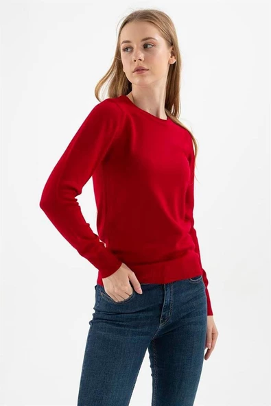 FASHION FRIENDS KADIN BİSİKLET YAKA KAZAK 23K0245K1 ürün görseli 1