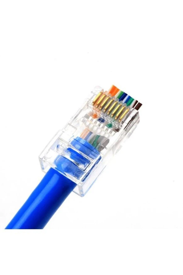 Yeni Nesil Jak Cat5/cat6 Rj45 Konnektör Delikli 10 Adet ürün görseli 1