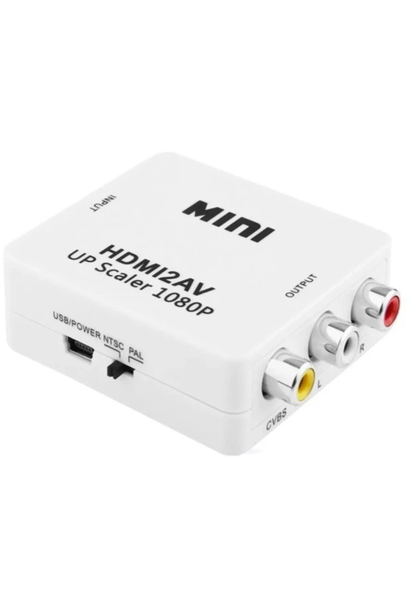 HDMI to RCA TOS AV Çevirici Dönüştürücü 1080P Mini HDMI2AV Video Conventer HDMI GİRİŞ RCA ÇIKIŞ ürün görseli 1
