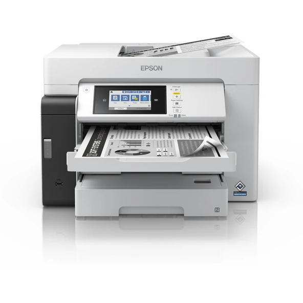 Epson C11CJ41407 EcoTank M15180 Wi-Fi + Fotokopi + Tarayıcı A3/A4 Siyah Beyaz Mürekkep Tanklı Yazıcı ürün görseli 1