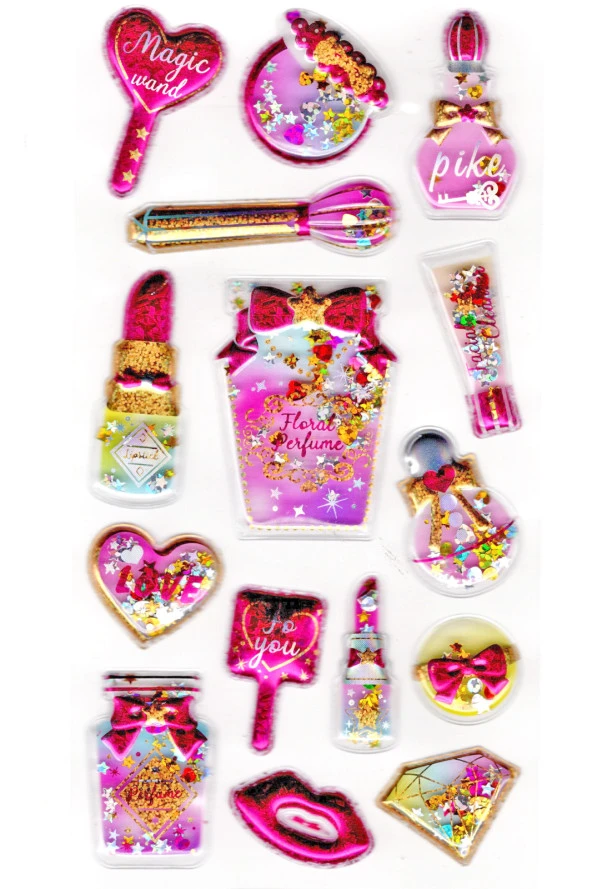 Sticker Kabartmalı Stiker Defter, Planlayıcı Etiket (pullu-808) - 17x9 cm - Makyaj ürün görseli 1