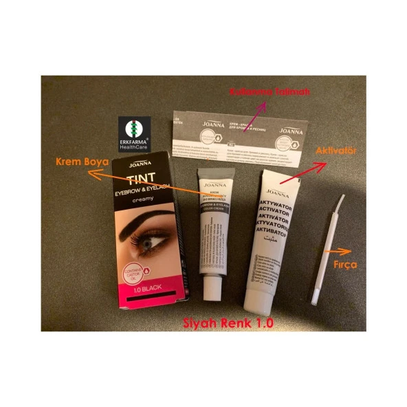 Joanna Tint Kaş ve Kirpik Boyası 1.0 Siyah ürün görseli 1