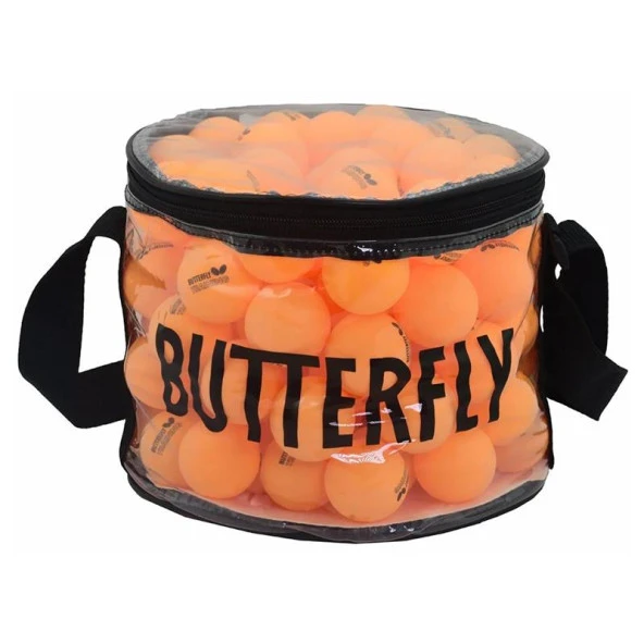 Butterfly 16005B-W Çantalı Masa Tenisi Antrenman Topu 100lü Turuncu ürün görseli 1