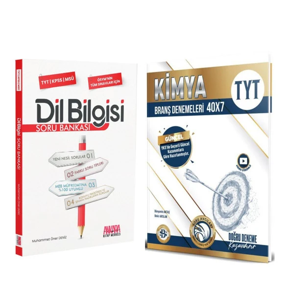 Bilgi Sarmal TYT Kimya Deneme ve AKM Dil Bilgisi Soru Bankası Seti 2 Kitap ürün görseli 1
