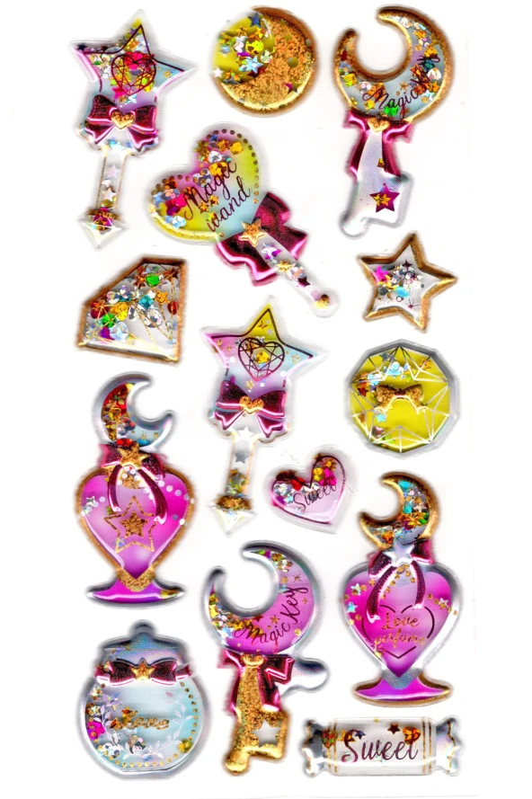 Sticker Kabartmalı Sticker Defter, Planlayıcı Etiket (pullu-814)-17x9 cm - Sihirli Asa ürün görseli 1