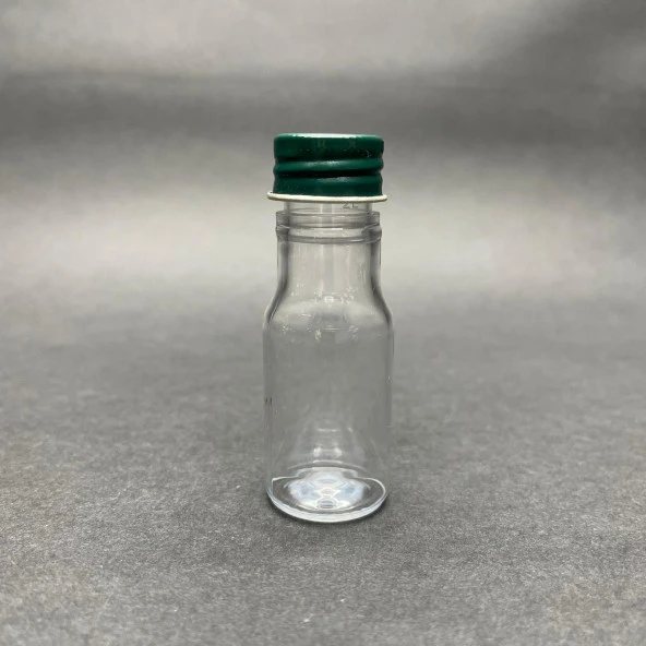 10 cc Shot Şişesi  - Yeşil Metal Kapaklı - 10 ml Polietilen Shot Şişesi x 10 adet ürün görseli 1