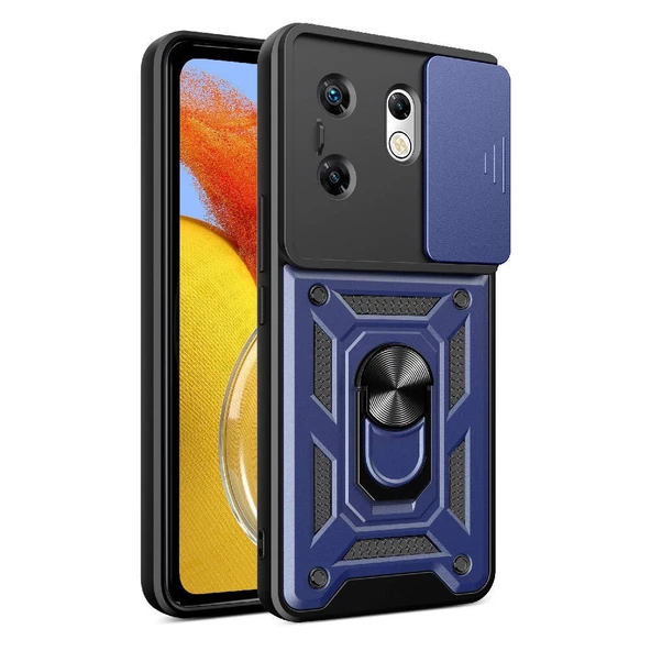 İnfinix Zero 30 4G  Uyumlu Kılıf Magnetik Standlı Kamera Korumalı Sürgülü Vega Kapak ürün görseli 1