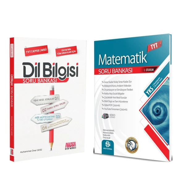 Bilgi Sarmal TYT Matematik ve AKM Dil Bilgisi Soru Bankası Seti 2 Kitap ürün görseli 1