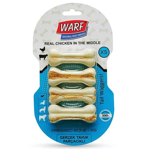 Warf Tavuk Etli Köpek Ödül Kemiği 115 Gr (4lü Paket) ürün görseli 1