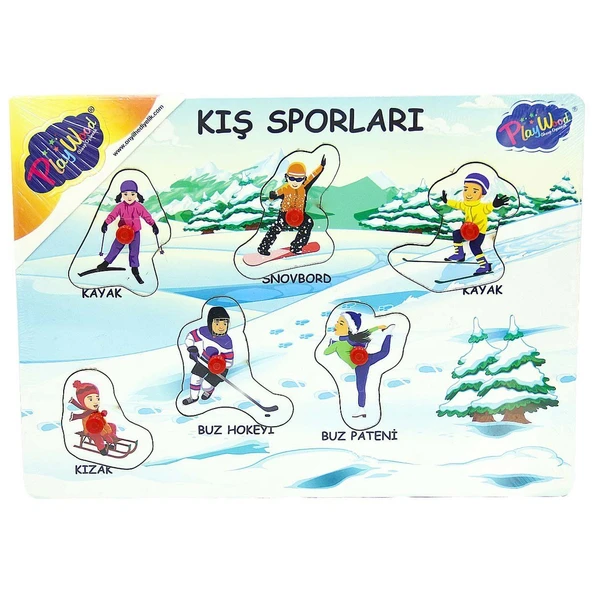 Ahşap Tutmalı Sporlar Yapboz ürün görseli 1