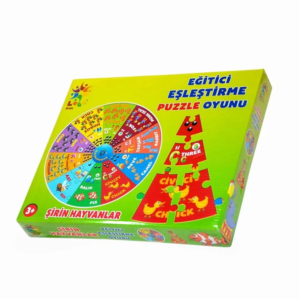 Şirin Hayvanlar İngilizce Eğitici Puzzle ürün görseli 1