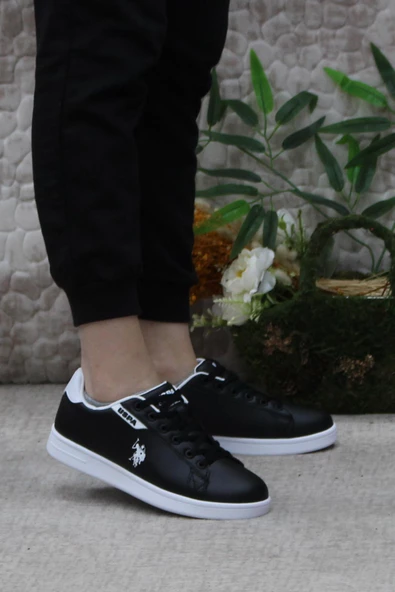 U.S. Polo Assn. Costa Wmn Siyah Beyaz Orijinal Ürün Sneaker Kadın Ayakkabı ürün görseli 1