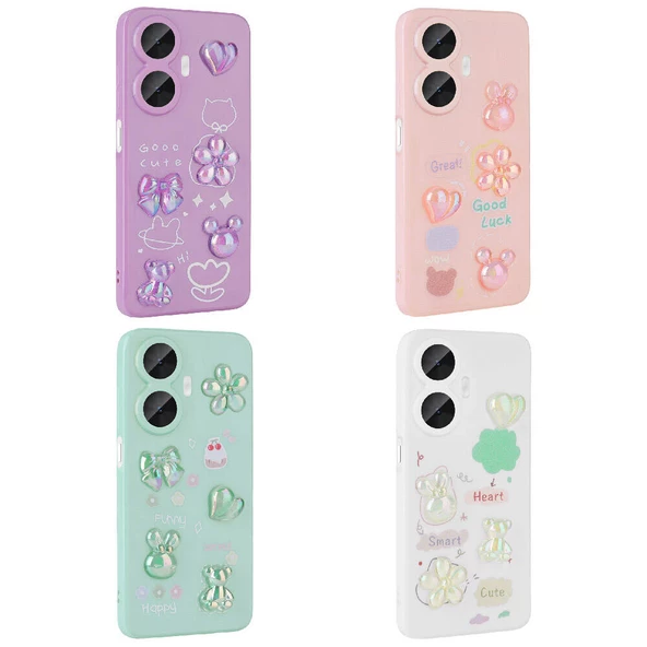 Realme C55 Kılıf Kabartma Figürlü Parlak Toys Silikon Kılıf ürün görseli 1