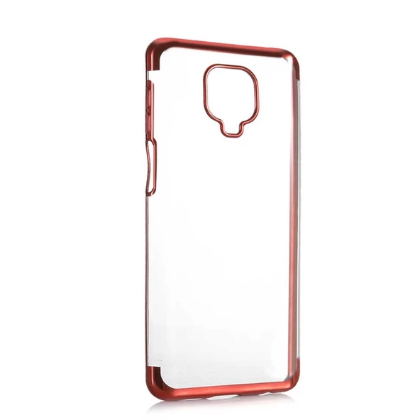 Redmi Note 9 Pro - Redmi Note 9S Köşeleri Renkli Şeffaf Kılıf - Resim 5