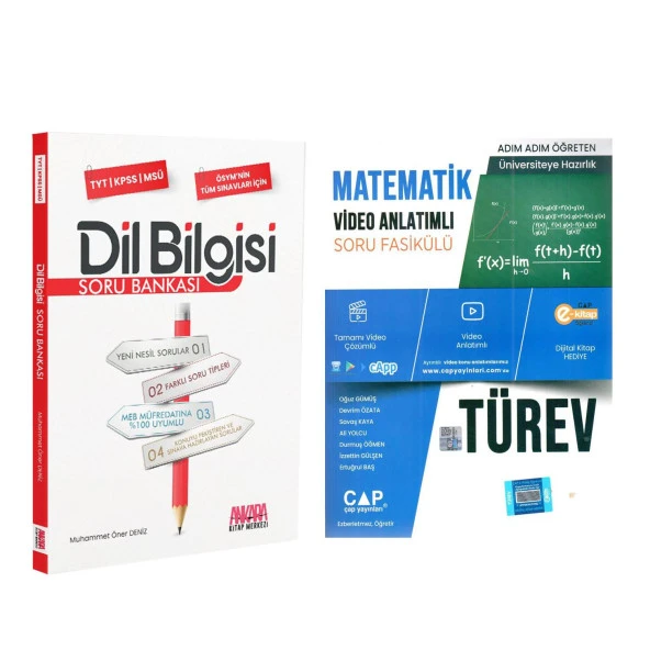 Çap Türev ve AKM Dil Bilgisi Soru Bankası Seti 2 Kitap ürün görseli 1
