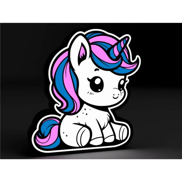 Şarjlı Unicorn Lightbox Sweet Led Masa Lambası - Resim 2