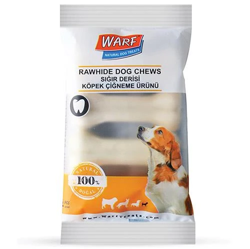 Warf Sığır Derisi Köpek Ödül Kemiği Beyaz 100 Gr (4lü Paket) ürün görseli 1