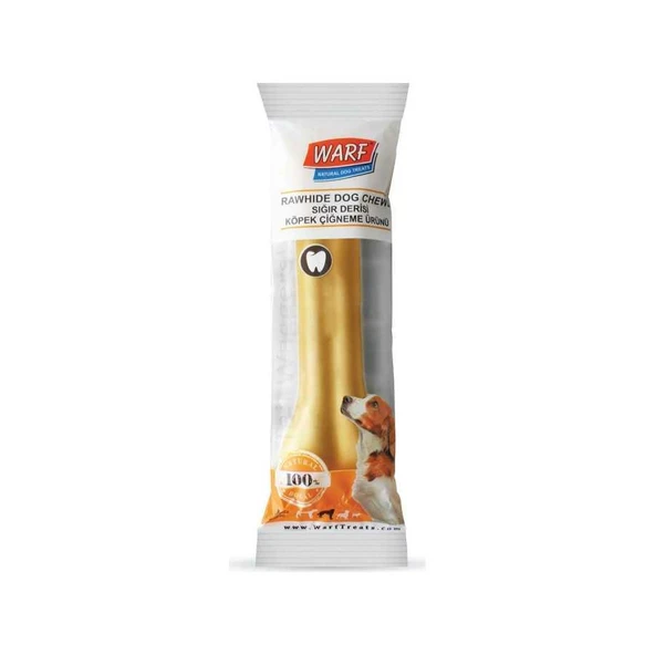 Warf Sığır Derisi Köpek Naturel Ödül Kemiği 90 gr 15.5 cm ürün görseli 1