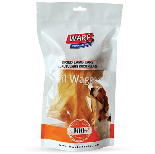 Warf Naturel Kurutulmuş Kuzu Kulağı Köpek Ödülü (8li Paket) ürün görseli 1