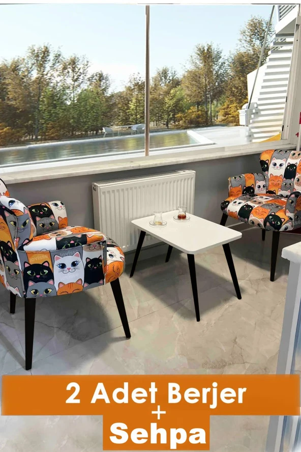 LOVİSSE HOME Berjer Set Tekli Koltuk Balkon, Ofis, Bekleme, Güzellik Merkezi, Çay Seti ürün görseli 1