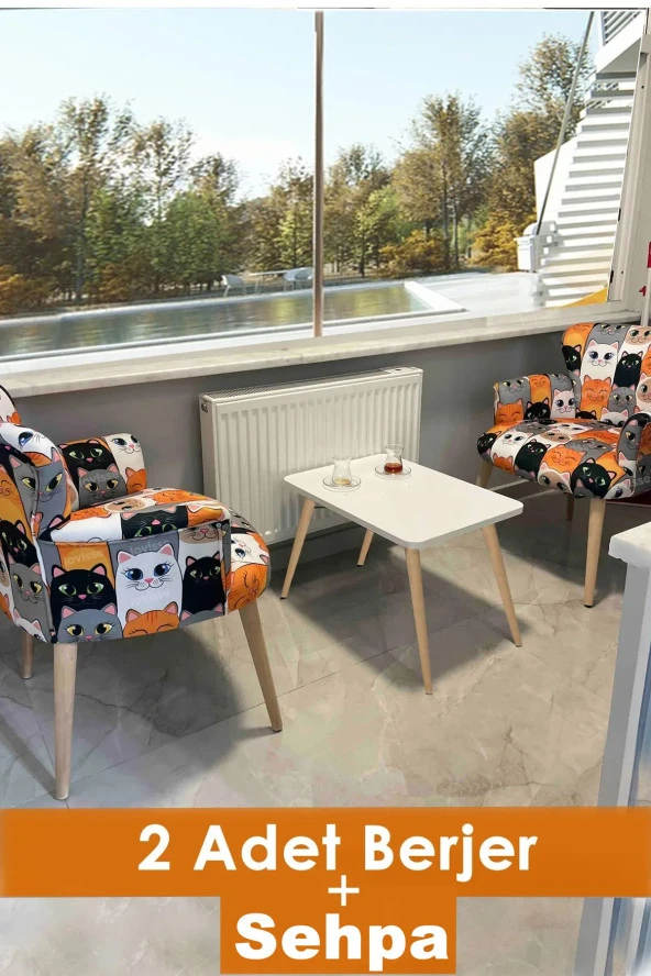 LOVİSSE HOME Berjer Set Tekli Koltuk Balkon, Ofis, Bekleme, Güzellik Merkezi, Çay Seti ürün görseli 1