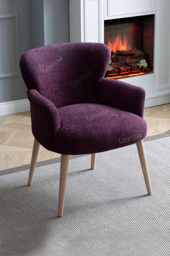 LOVİSSE HOME Mor Teddy Berjer , Salon, Balkon, Ofis, Bekleme, Güzellik Merkezi ürün görseli 1