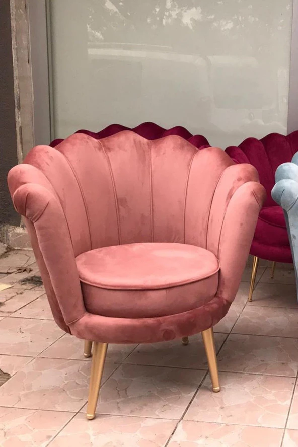 LOVİSSE HOME Gold Gül Kurusu Papatya Berjer - Resim 2