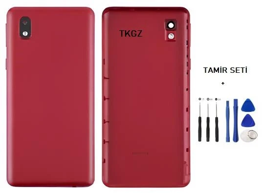 Samsung Galaxy A01 CORE  - SM-A013 FULL Kasa Arka Kapak Takım KIRMIZI - TAMİR SETİ ürün görseli 1