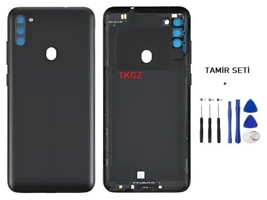 Samsung Galaxy M11  - SM-M115 FULL Kasa Arka Kapak Takım SİYAH - TAMİR SETİ ürün görseli 1