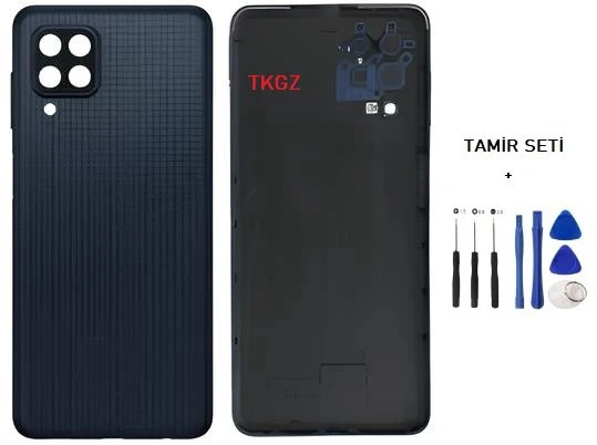 Samsung Galaxy M22  - SM-M225 FULL Kasa Arka Kapak Takım SİYAH - TAMİR SETİ ürün görseli 1