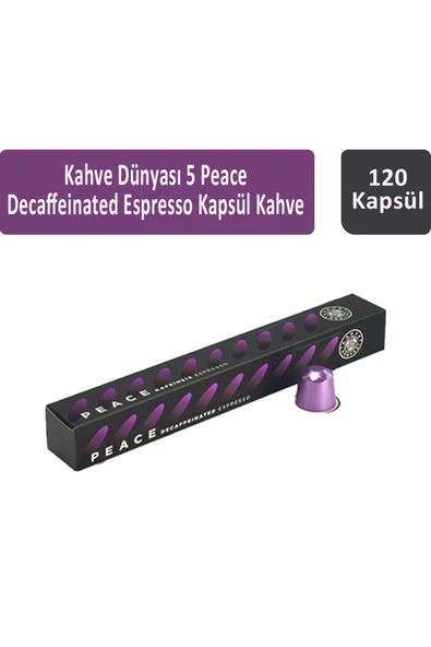 Kahve Dünyası 5 Peace Decaffeinated Espresso Kapsül Kahve 120 kapsül ürün görseli 1