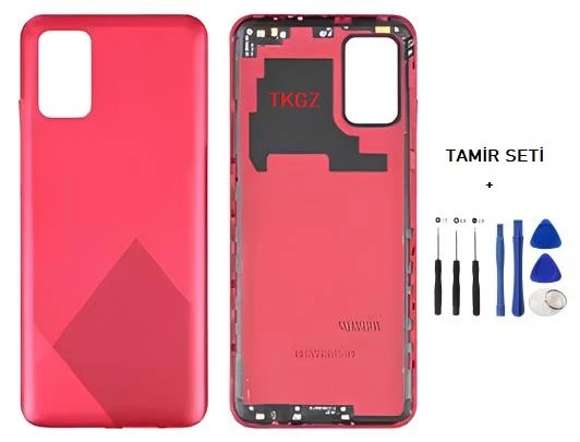Samsung Galaxy A02S  - SM-A025 FULL Kasa Arka Kapak Takım KIRMIZI - TAMİR SETİ ürün görseli 1