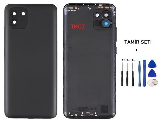 Samsung Galaxy A03  - SM-A035 FULL Kasa Arka Kapak Takım SİYAH - TAMİR SETİ ürün görseli 1