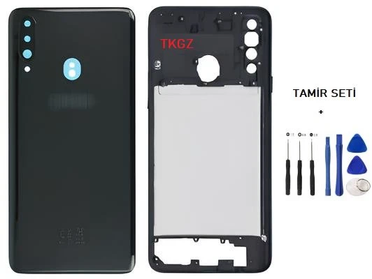 Samsung Galaxy A20S  - SM-A207F FULL Kasa Arka Kapak Takım SİYAH - TAMİR SETİ ürün görseli 1