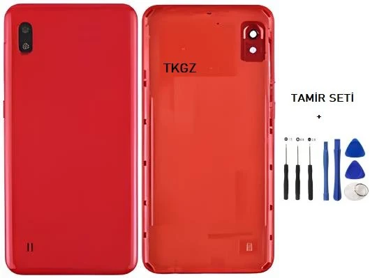 Samsung Galaxy A10  - SM-A105F FULL Kasa Arka Kapak Takım KIRMIZI - TAMİR SETİ ürün görseli 1