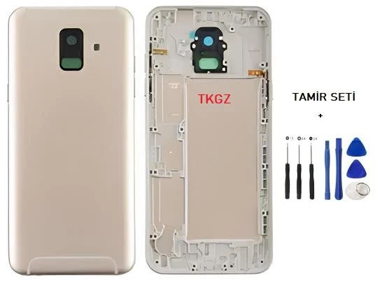 Samsung Galaxy A6  - SM-A600F FULL Kasa Arka Kapak Takım GOLD - TAMİR SETİ ürün görseli 1