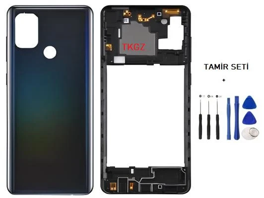 Samsung Galaxy A21S  - SM-A217F FULL Kasa Arka Kapak Takım SİYAH - TAMİR SETİ ürün görseli 1
