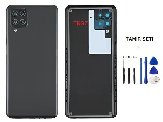 Samsung Galaxy A12  - SM-A125F FULL Kasa Arka Kapak Takım SİYAH - TAMİR SETİ ürün görseli 1