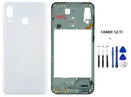 Samsung Galaxy A30  - SM-A305F FULL Kasa Arka Kapak Takım BEYAZ - TAMİR SETİ ürün görseli 1
