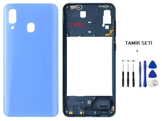 Samsung Galaxy A40  - SM-A405F FULL Kasa Arka Kapak Takım MAVİ - TAMİR SETİ ürün görseli 1