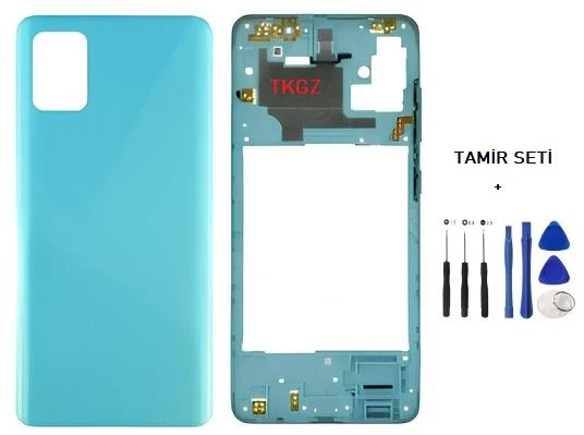 Samsung Galaxy A51  - SM-A515F FULL Kasa Arka Kapak Takım MAVİ - TAMİR SETİ ürün görseli 1