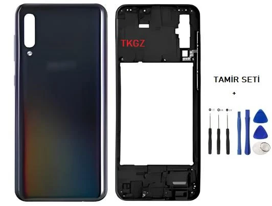 Samsung Galaxy A50  - SM-A505F FULL Kasa Arka Kapak Takım SİYAH - TAMİR SETİ ürün görseli 1