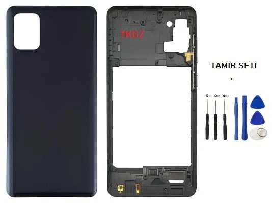 Samsung Galaxy A31  - SM-A315F FULL Kasa Arka Kapak Takım SİYAH - TAMİR SETİ ürün görseli 1