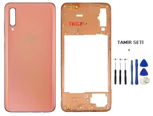 Samsung Galaxy A70  - SM-A705F FULL Kasa Arka Kapak Takım TURUNCU - TAMİR SETİ ürün görseli 1